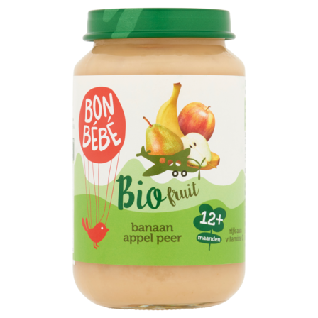 Bonbébé Bio Fruit Banaan Appel Peer 12+ Maanden 200 g