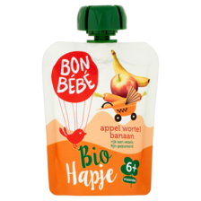 Bonbébé Bio Hapje Appel Wortel Banaan 6+ Maanden 90 g