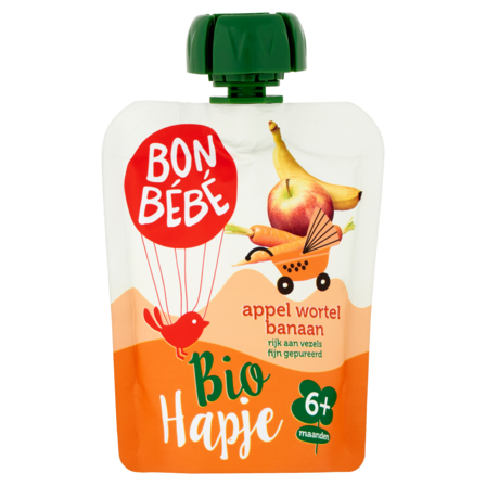 Bonbébé Bio Hapje Appel Wortel Banaan 6+ Maanden 90 g