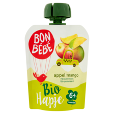 Bonbébé Appel Mango Pouch 6 Maanden 90 g