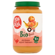 Bonbébé Bio Fruit Abrikoos Appel Banaan 6+ Maanden 200 g