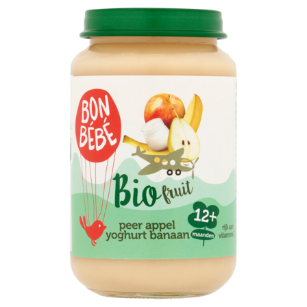 Bonbebe Bio Fruit Peer Appel Yoghurt Banaan 12+ Maanden