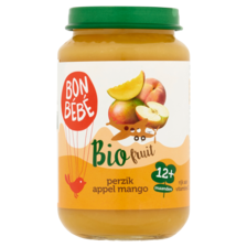 Bonbebe Bio Fruit Perzik Appel Mango 12+ Maanden