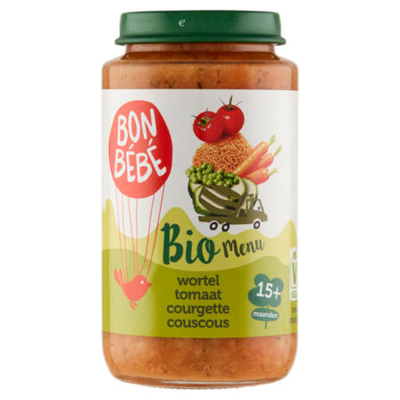 Bonbebe Bio Menu Wortel Tomaat Courgette Couscous 15+ Maanden
