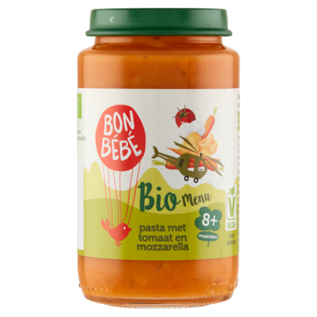 Bonbebe Bio Menu Pasta met Tomaat en Mozzarella 8+ Maanden