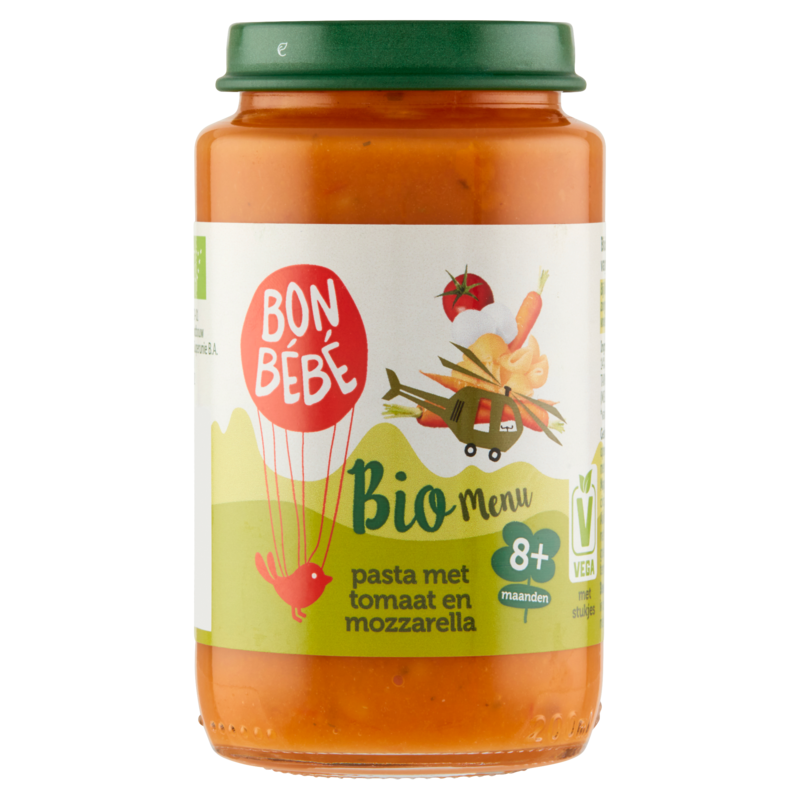 Bonbebe Bio Menu Pasta met Tomaat en Mozzarella 8+ Maanden