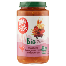 Bonbebe Bio Menu Spaghetti Bolognese met Rundergehakt 15+ Maanden
