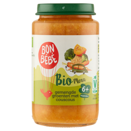 Bonbebe Bio Menu Gemengde Groenten met Couscous 6+ Maanden
