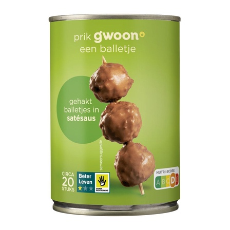 g'woon Gehaktballetjes in Satesaus