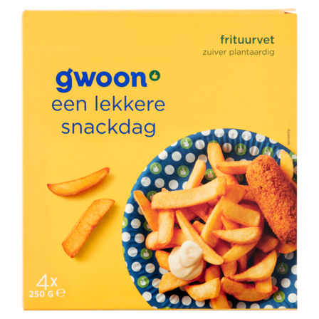 g'woon Frituurvet Zuiver Plantaardig 4 x 250 g