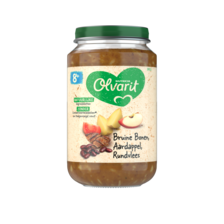 Olvarit Bruine bonen Aardappel Rundvlees 8+ Maanden