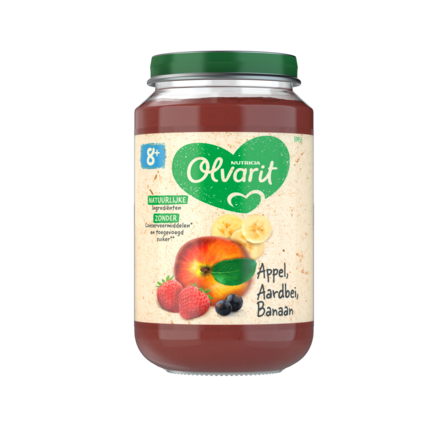 Olvarit Appel Aardbei Banaan 8+ Maanden