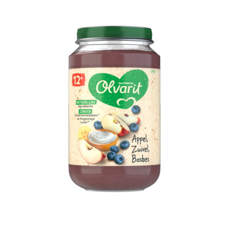 Olvarit Appel Zuivel Bosbes 12+ Maanden