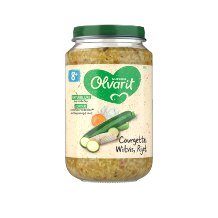 Olvarit Courgette Witvis Rijst 8+ Maanden