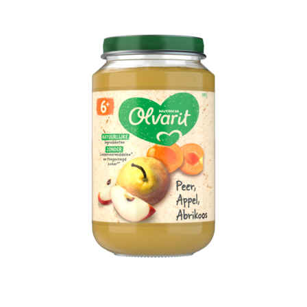 Olvarit Peer Appel Abrikoos 6+ Maanden