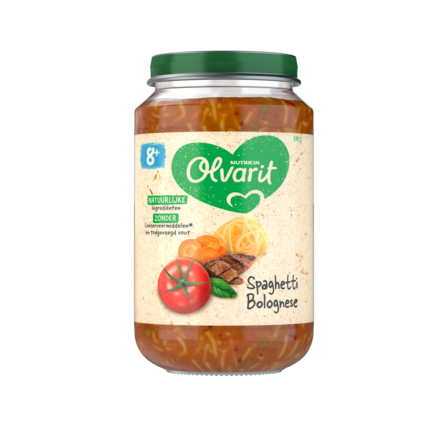 Olvarit Spaghetti Bolognese 8+ Maanden