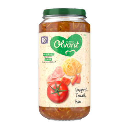 Olvarit Spaghetti Tomaat Ham 18+ Maanden