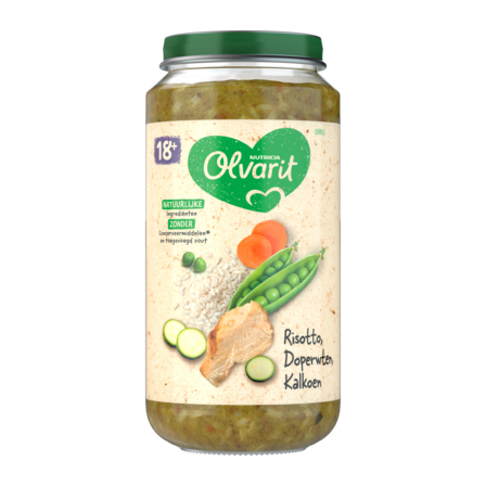 Olvarit Risotto Doperwten Kalkoen 18+ Maanden
