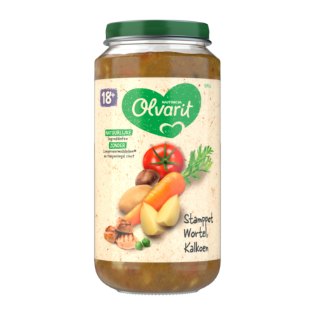 Olvarit Stamppot Wortel Kalkoen 18+ Maanden