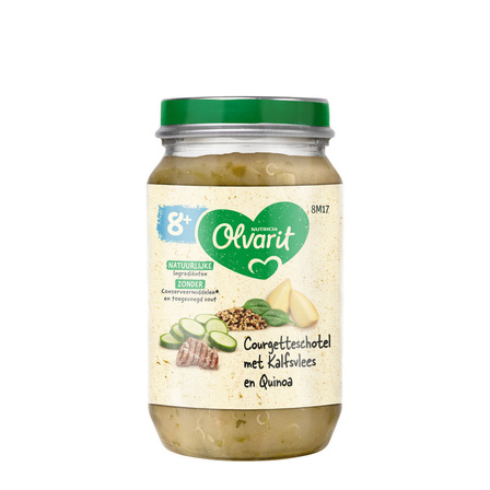 Olvarit Courgetteschotel kalfsvlees quinoa 8+ maanden