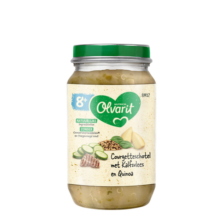 Olvarit Courgetteschotel kalfsvlees quinoa 8+ maanden