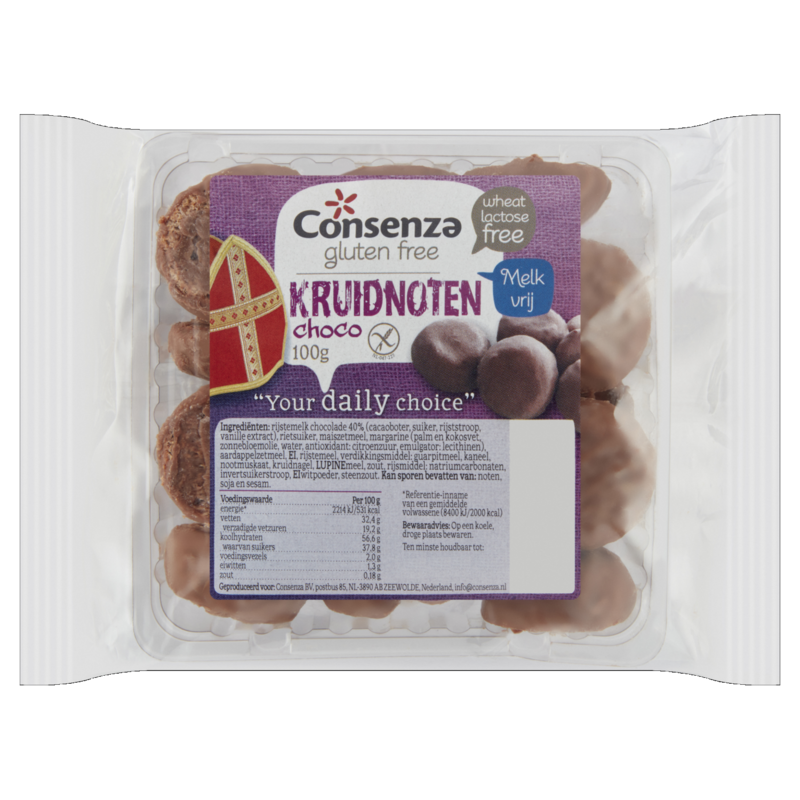 Consenza Kruidnoten Choco glutenvrij
