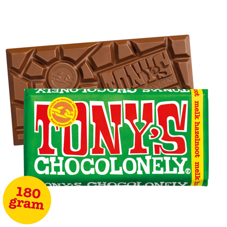 Tony's Chocolonely Melk Hazelnoot 180 g