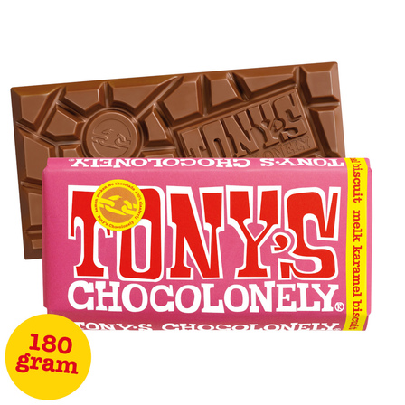 Tony's Chocolonely Chocolade Classic  Melk karamel biscuit