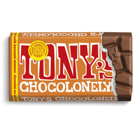 Tony's Chocolonely melk karamel zeezout