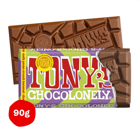 Tony's Chocolonely reep melk pecan crunch karamel