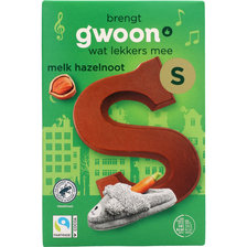 g'woon Chocolade Letter Melk Hazelnoot P 135 g