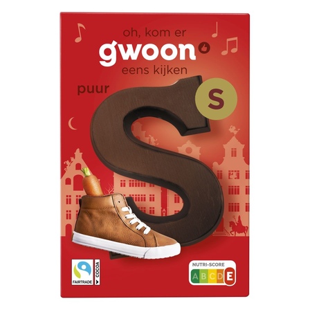 g'woon chocoladeletter puur