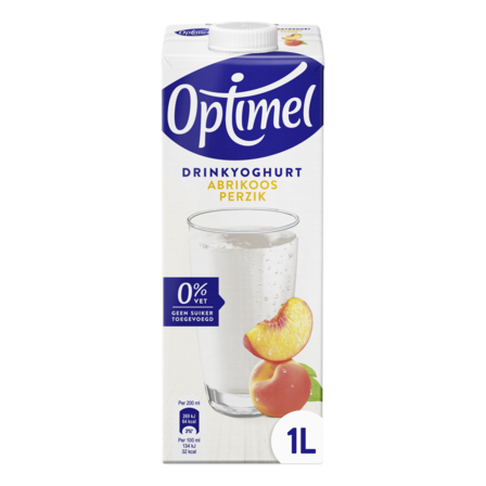 Optimel Langlekker Drinkyoghurt perzik abrikoos 0% vet 1 x 1,5 L