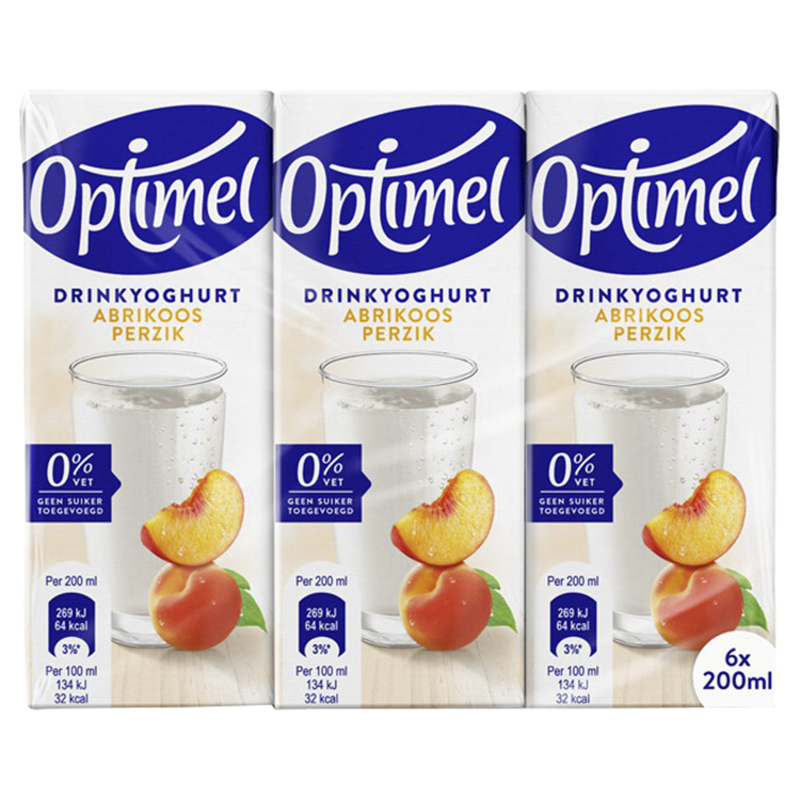 Optimel Langlekker perzik abrikoos 0% vet
