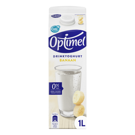 Optimel Drinkyoghurt banaan 0% vet 1 x 1 L