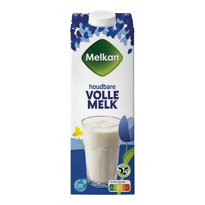 Melkan melk vol lhb 1l.