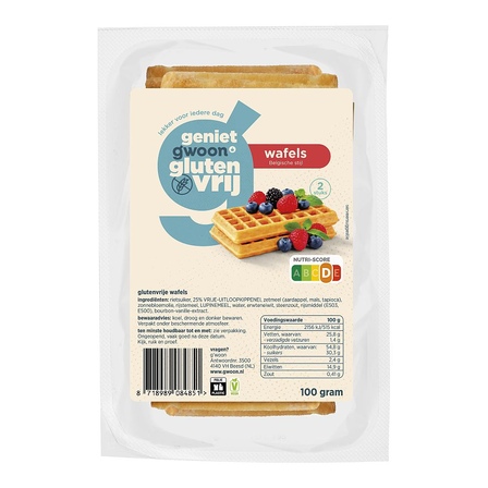 Gwoon Belgische Wafel biologisch glutenvrij