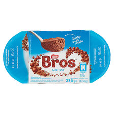 Bros Mousse Luchtige Melkchocolade met Chocoladesaus 4 x 59 g