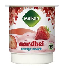 Melkan Halfvolle Kwark Aardbei 450 g