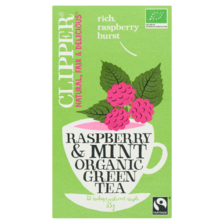 Clipper Raspberry & Mint Organic Green Tea 20 Zakjes