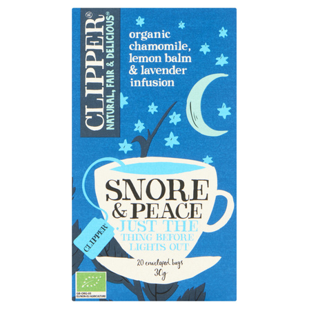 Clipper Snore & Peace Organic Chamomile, Lemon Balm & Lavender Infusion