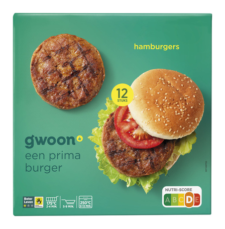 g'woon Hamburgers 12 x 70 g