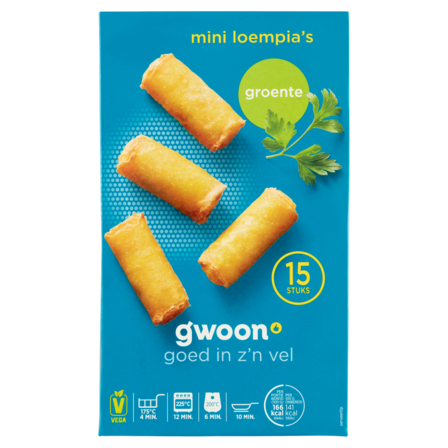 g'woon Mini Loempia's Groente 15 x 20 g