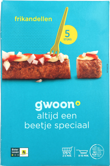 g'woon Frikandellen 4 x 85 g