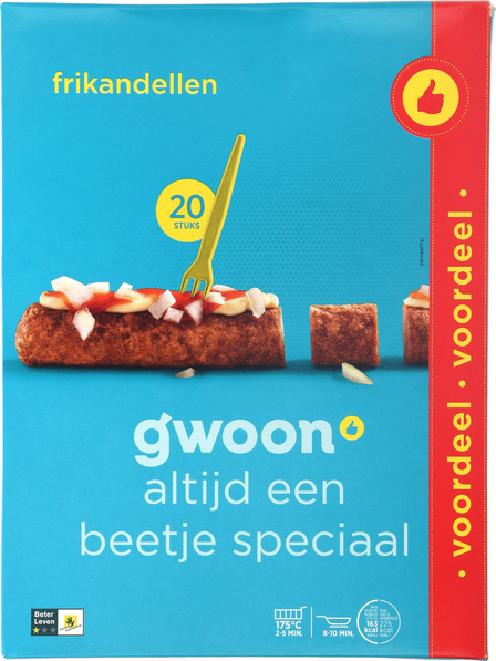 g'woon Frikandellen 16 x 85 g