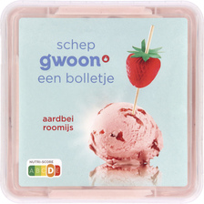 g'woon Aardbei Roomijs