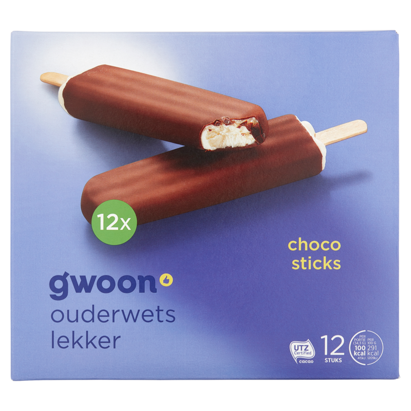 G'woon chocosticks vanille 12