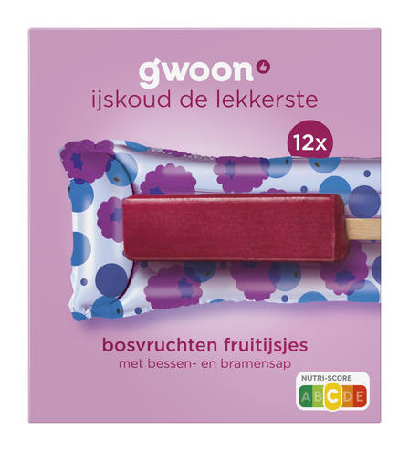 g'woon Bosvruchten Fruitijsjes 12 x 50 ml