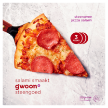 G'woon Steenoven Pizza Salami 3 stuks
