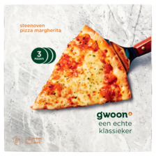 G'woon Steenoven Pizza Margherita 3 stuks